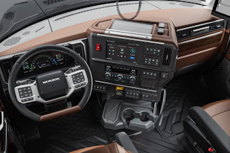 Mack Trucks says the interior of the all-new Granite vocational truck is designed for driver comfort and productivity.
