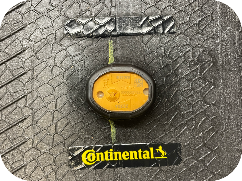 Continental says its sensor pocket becomes a permanent component of the tire during the curing process and can easily fit Continental&rsquo;s tire mounted sensor.