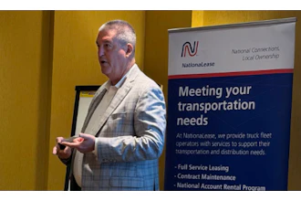 NationaLease President Dean Vicha speaks at a two-day human resources summit in Chicago.