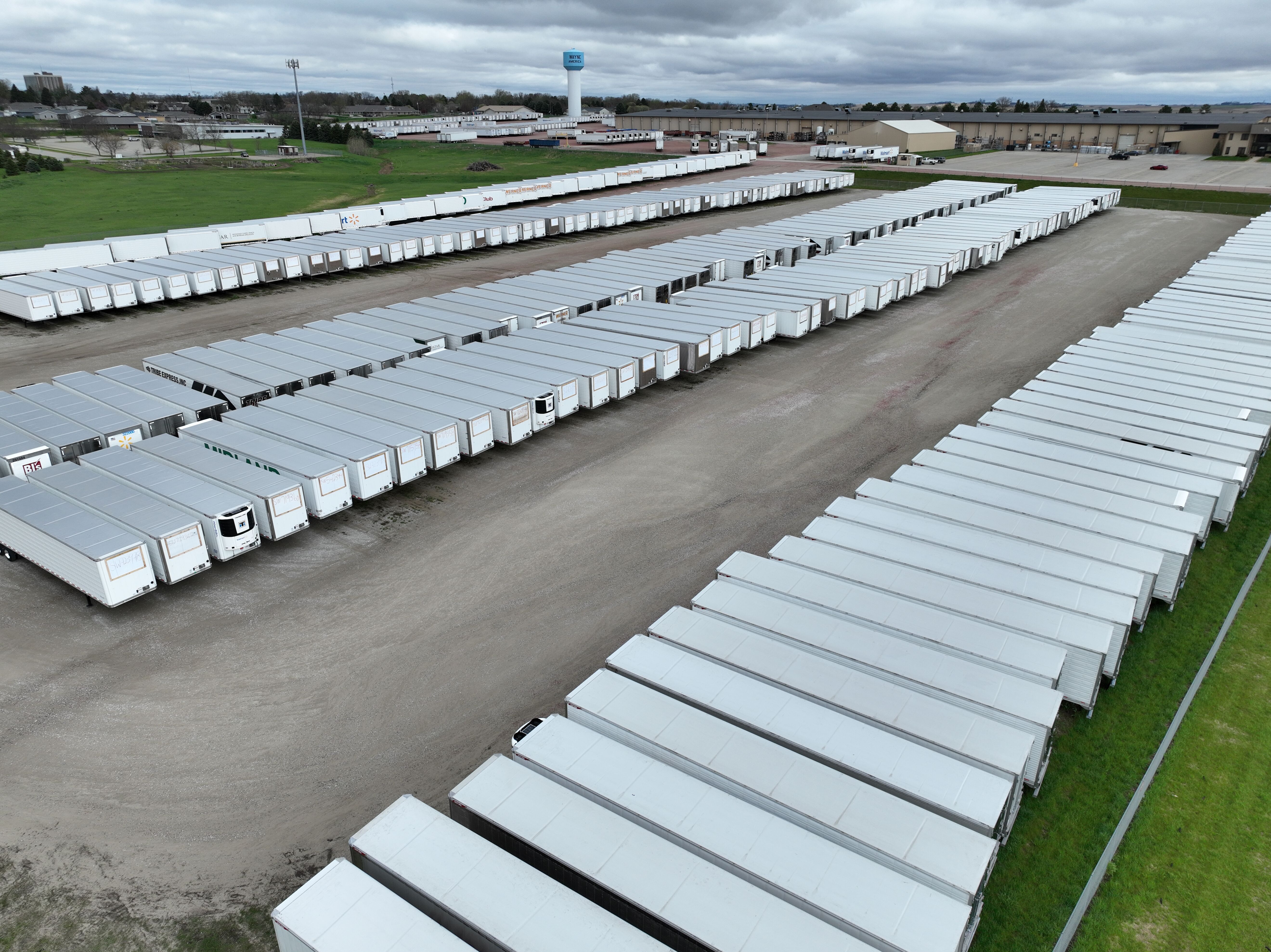 An aerial view of Great Dane's Wayne, Neb., manufacturing campus.