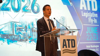 Sen. Bernie Moreno (R-Ohio) speaks during the 2026 ATD Legislative Fly-in last month in Washington D.C.