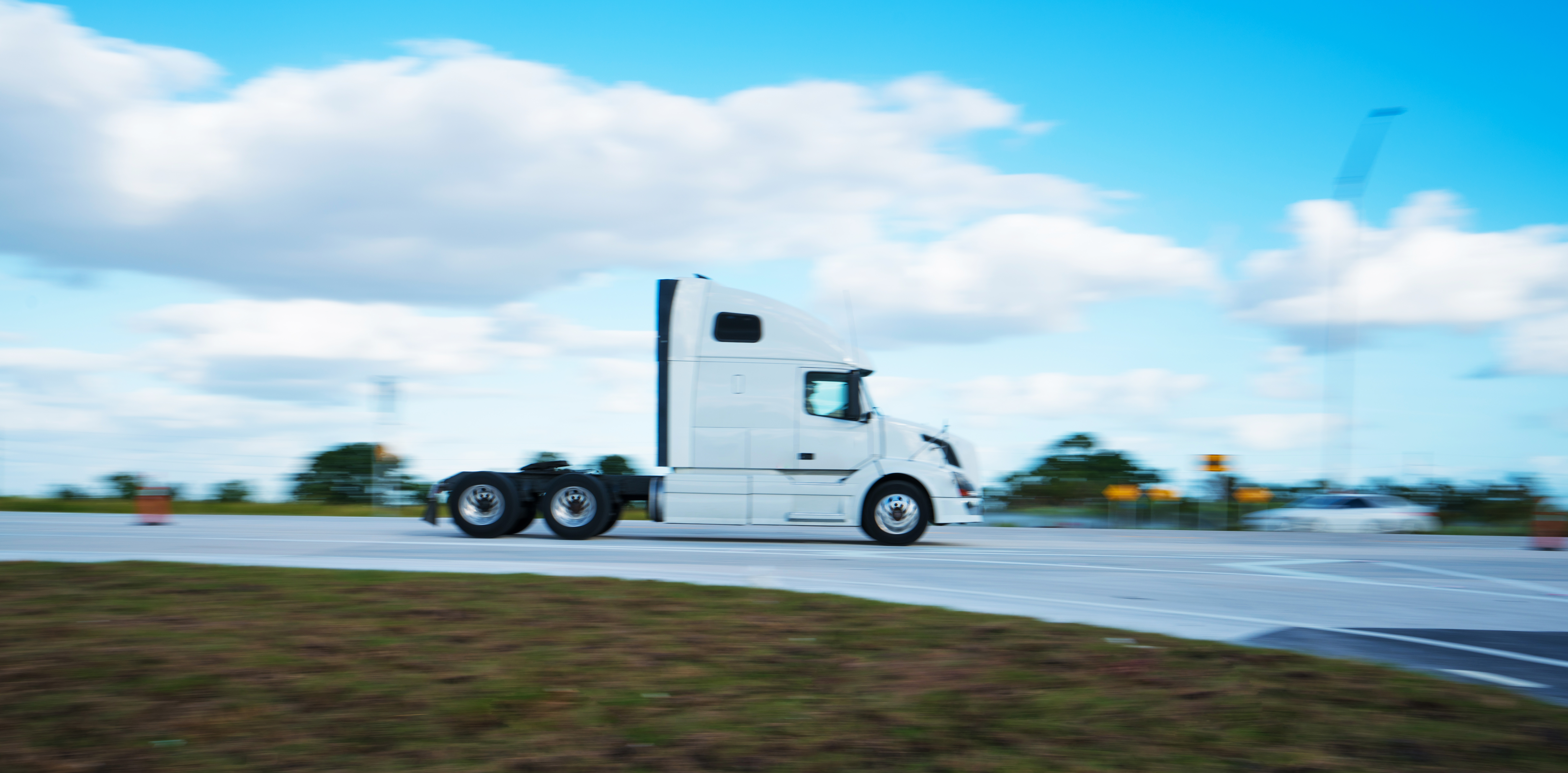 Tractor Isolated On Highway