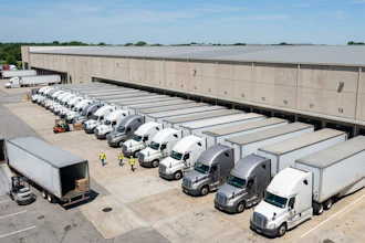Trucks And Trailers At Docks