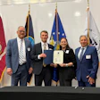 Left to Right: Shaun Skinner – President of Isuzu Commercial Truck of America; Marek Laco – Acting Assistant Secretary at the Department of Labor; Mary-Kate Flatley - Principal Deputy Assistant Secretary Veterans Employment; Jim Foti – Regional Director, Office of Apprenticeship Employment.