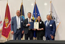Left to Right: Shaun Skinner – President of Isuzu Commercial Truck of America; Marek Laco – Acting Assistant Secretary at the Department of Labor; Mary-Kate Flatley - Principal Deputy Assistant Secretary Veterans Employment; Jim Foti – Regional Director, Office of Apprenticeship Employment.