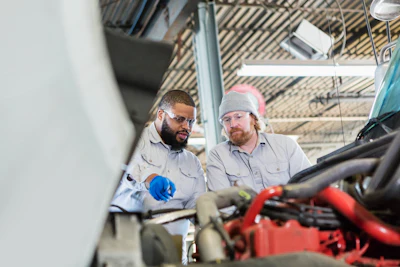 Two Technicians Working Together