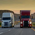 Two Trucks Driving Across Utah