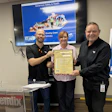 Caleb Denman, HSE manager at Bendix Bowling Green, at left, with Lynn Whitehouse, director of Kentucky Occupational Safety and Health Education and Training and Jan Jasinski, managing director of Bendix Bowling Green.