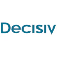 Decisiv logo in teal blue with geometric sans-serif letterforms