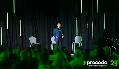 Procede Software Chairman and CEO speaking at a recent Procede Software Conference.