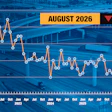Line chart showing August 2026 data with 0.5% decline, tracking metrics from January 2022 to July 2026 on blue background