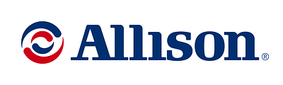 Allison Transmission logo featuring red and blue circular symbol with navy text