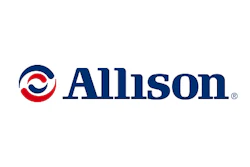 Allison Transmission logo featuring red and blue circular symbol with navy text