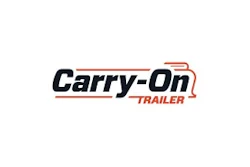 Carry-On Trailer logo with black text and orange trailer icon