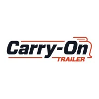 Carry-On Trailer logo with black text and orange trailer icon