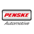 Penske Automotive logo featuring red text in rounded rectangular border