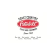 Coast Counties Peterbilt truck and equipment dealership logo since 1949 with locations in San Jose, San Leandro, Salinas, Windsor, Eureka, Paso Robles, and Vacaville