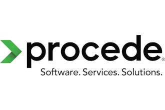 Procede logo with green chevron icon and black text, tagline Software Services Solutions