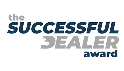 The Successful Dealer Award logo in navy blue and gray with stylized text and arrow icon