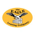 The Eagle Leasing Company logo featuring a black eagle with spread wings above a shipping container on gold background