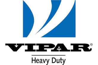 Vipar Heavy Duty logo with blue abstract curved shapes and black text